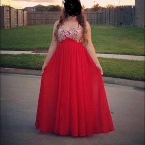 Red prom dress/formal dress